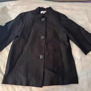 Sara Campbell Black Blazer with Mandarin Neckline